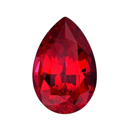 Pear Ruby Lab Created Synthetic Loose Stone