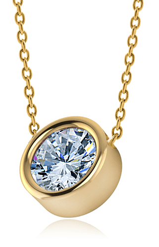Cubic Zirconia Solitaire Pendant