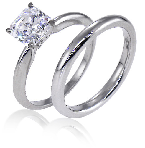 Traditional Solitaire Wedding Ring Set