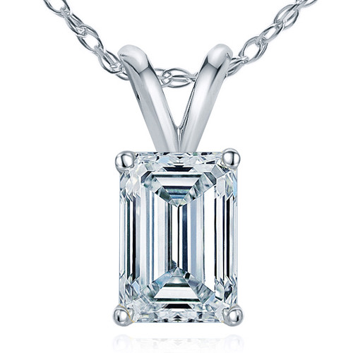 Emerald-Cut Diamond Necklace 0.10 | OUVERTURE