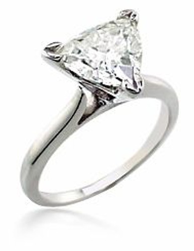 Triangle Three Stone Round Diamond Engagement Ring 14k Yellow Gold 1.3ctw