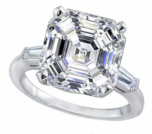 Asscher cut shop cubic zirconia