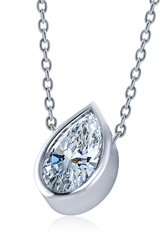 Rivière Platinum 3.00ct Pear-Shaped Diamond Offset Pendant Necklace – CJ  Charles Jewelers