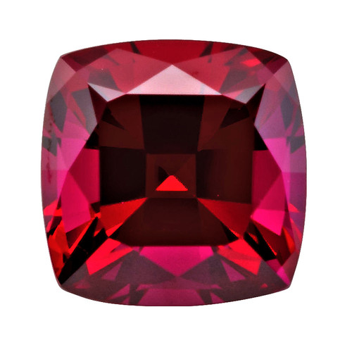 Loose Lab Cut Created Cushion Synthetic Stone Square Ruby