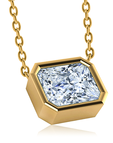 14K Solid Gold Asscher Diamond Pendant Asscher Solitaire Necklace 0.5CT  Diamond | The Karat Store
