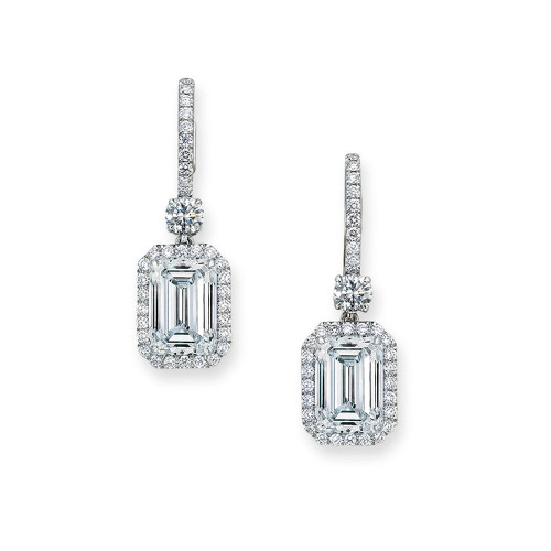 Emerald Cut Natural Quartz Earrings – Dina Mackney Designs