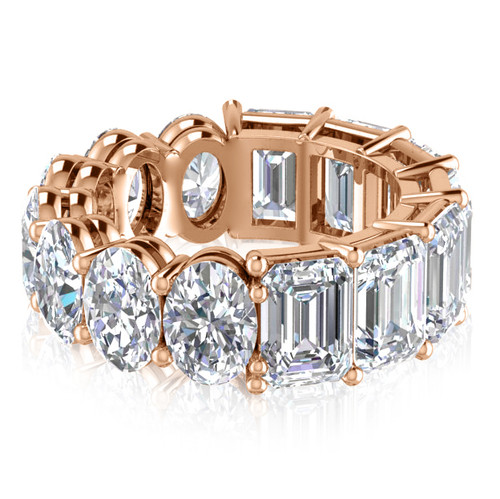 Alternity .75 Carat Oval and Emerald Step Cut Eternity Band