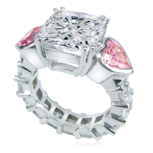 Cushton Carat Cushion Cut Cubic Zirconia Heart Shape Princess