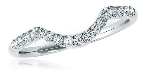 Camberley 2 carat round lab grown diamond quality cubic zirconia contoured matching band in 14k white gold.