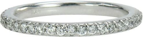 Eternity Band with lab grown diamond alternative cubic zirconia in 14K white gold.