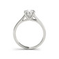 Luccia 2.5 Carat Oval Lab Grown Diamond look Alternative Cubic Zirconia Trellis Setting Solitaire Engagement Ring in 14k white gold.