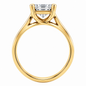 Luccia 5.5 Carat Asscher Cut Lab grown diamond simulant Cubic Zirconia Trellis Setting Solitaire Engagement Ring in 14k yellow.