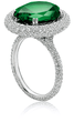 Alessandria 6.5 carat oval simulated diamond cubic zirconia micro pave set halo engagement ring in 14k white gold.