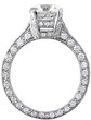 Vendome 2.5 carat round lab created cubic zirconia eternity style solitaire with pave set rounds in platinum.