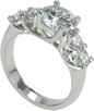 Tiburon trellis setting 1.5 carat lab created cubic zirconia round solitaire engagement ring in 14k white gold.