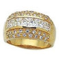 Shauna Channel Set Princess Cut Pave Band with lab grown diamond look cubic zirconia in 14k yellow gold.