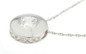 Ruba Pendant 2 carat bezel set round pave lab grown diamond simulant cubic zirconia in 14k white gold.