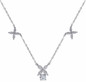 Victoria round and marquise lab grown diamond alternative cubic zirconia flower motif necklace in 14k white gold.