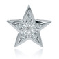 Super Star Lapel Pin with lab grown diamond alternative cubic zirconia in 14k white gold.