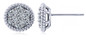 Chantel twisted rope style lab grown diamond alternative cubic zirconia pave cluster earrings in 14k white gold.