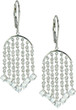 Ellie chandelier round lab grown diamond alternative cubic zirconia lever back drop earrings in 14k white gold.