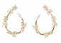 The DeVine lab grown diamond alternative cubic zirconia earrings in 14k yellow gold.