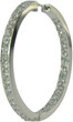Odellia large inside out pave laboratory grown diamond look cubic zirconia hoop earrings in 14k gold.