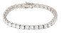 Everett .50 Carat Each Round Tennis Bracelet with lab grown diamond quality cubic zirconia in 14k white gold.