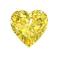 Heart shape canary yellow lab created diamond look cubic zirconia loose stone.
