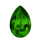 Pear shaped green emerald lab created man made simulated loose gemstone.