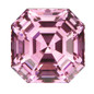 Asscher cut pink diamond look cubic zirconia loose stone.