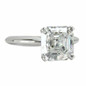 Asscher cut lab grown diamond look cubic zirconia classic solitaire engagement ring in 14k white gold 18k white gold or platinum.