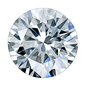 Round lab grown diamond look cubic zirconia loose stone.