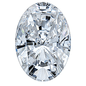 Oval lab created laboratory grown diamond look cubic zirconia loose stone.