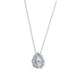 Voltaire 6 carat pear wreath cluster lab grown diamond quality cubic zirconia necklace in 18k white gold.