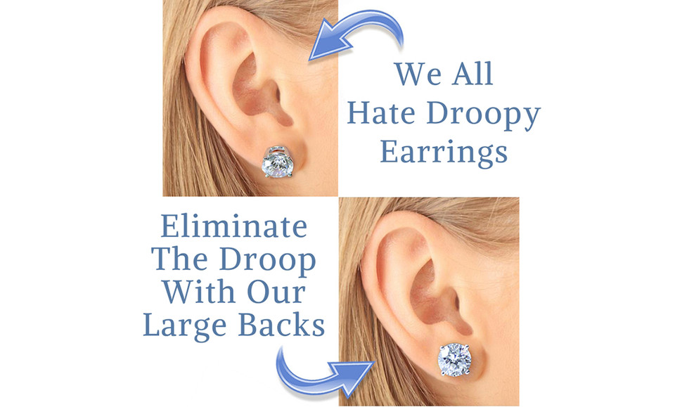 Extra Large Earring Backs 14K Gold, 18K Gold, Platinum Ziamond