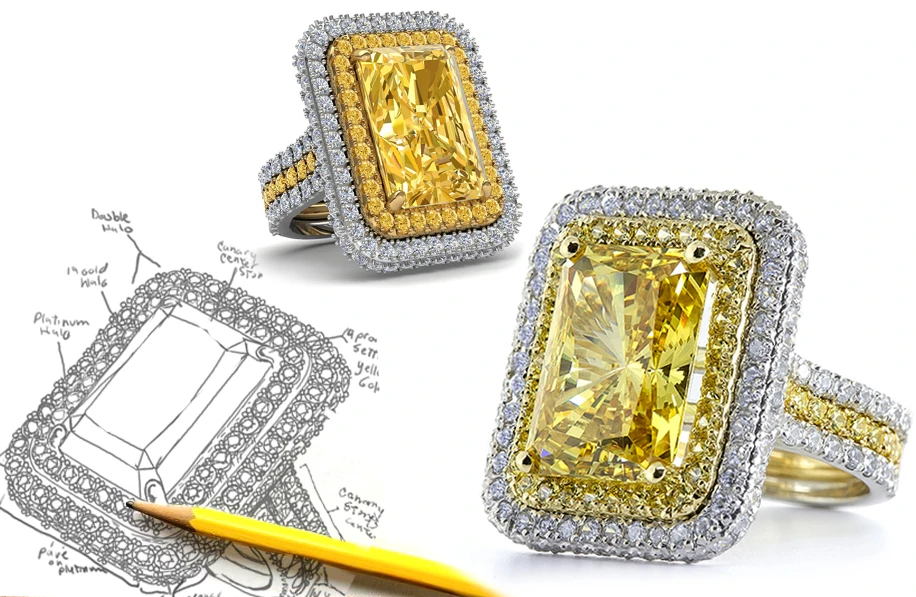 start your custom design lab grown diamond look cubic zirconia jewelry