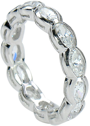 適当な価格 Cubic Set Bezel Semi Oval Horizontal Zirconia Band Eternity 時計