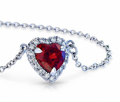 ☆Hei☆ heart texture pendant necklace HE22WINSG870XXFR 1-carat-heart-halo-pendant-