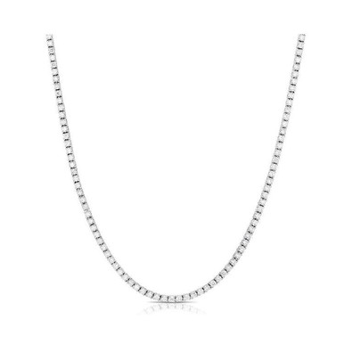 Classic .25 Carat Each Round Cubic Zirconia Tennis Necklace