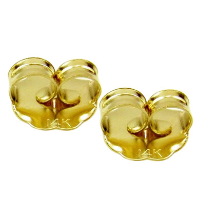 Quatrefoil Earring Backs in 18K Yellow Gold, 9mm