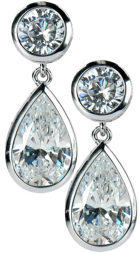 ピアス [PRIMAUTE] Round Cubic Earring Luxury Shiny Round Earrings For Men Women Hippie AAA+ Cubic