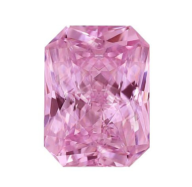 Emerald Radiant Cut Pink Diamond Look Cubic Zirconia Loose Stone