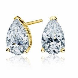 アクセサリー Pear Shaped Stone Ear Charms 12-carat-pear-shape-stud-