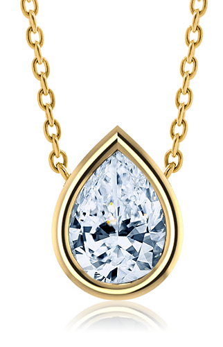 Pear-Shaped Diamond Solitaire Pendant