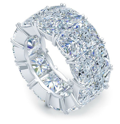 Elongated Cushion Cut Carat Each Cubic Zirconia Four Prong