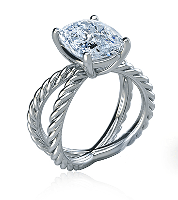 UNY JEWEL Jumbo Oval Twisted Cable Wire Ring - Two Tone Gold/Silver With Sparkling Pave CZ Stones, Bold Fashion Statement