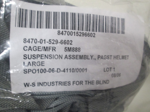 Unissued Pack of 10 PSGT Helmet Liners