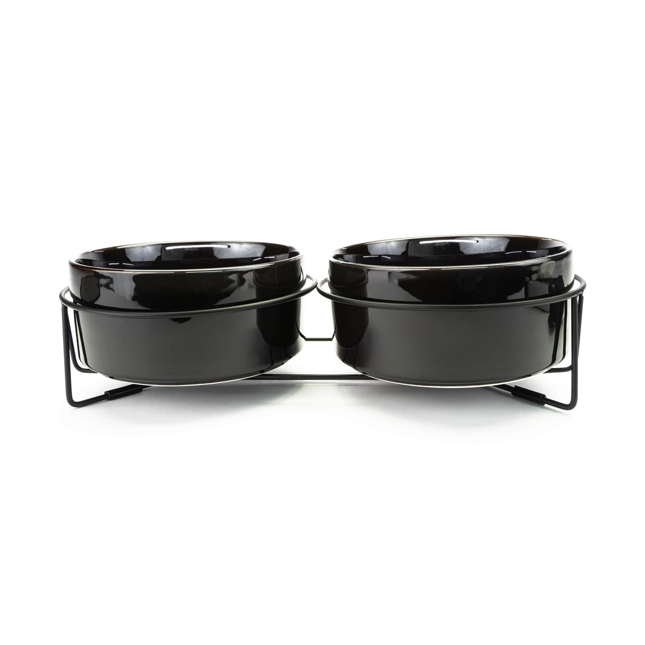 Stylish Non-Slip Elevated Ceramic 2-Bowl Set for Dogs