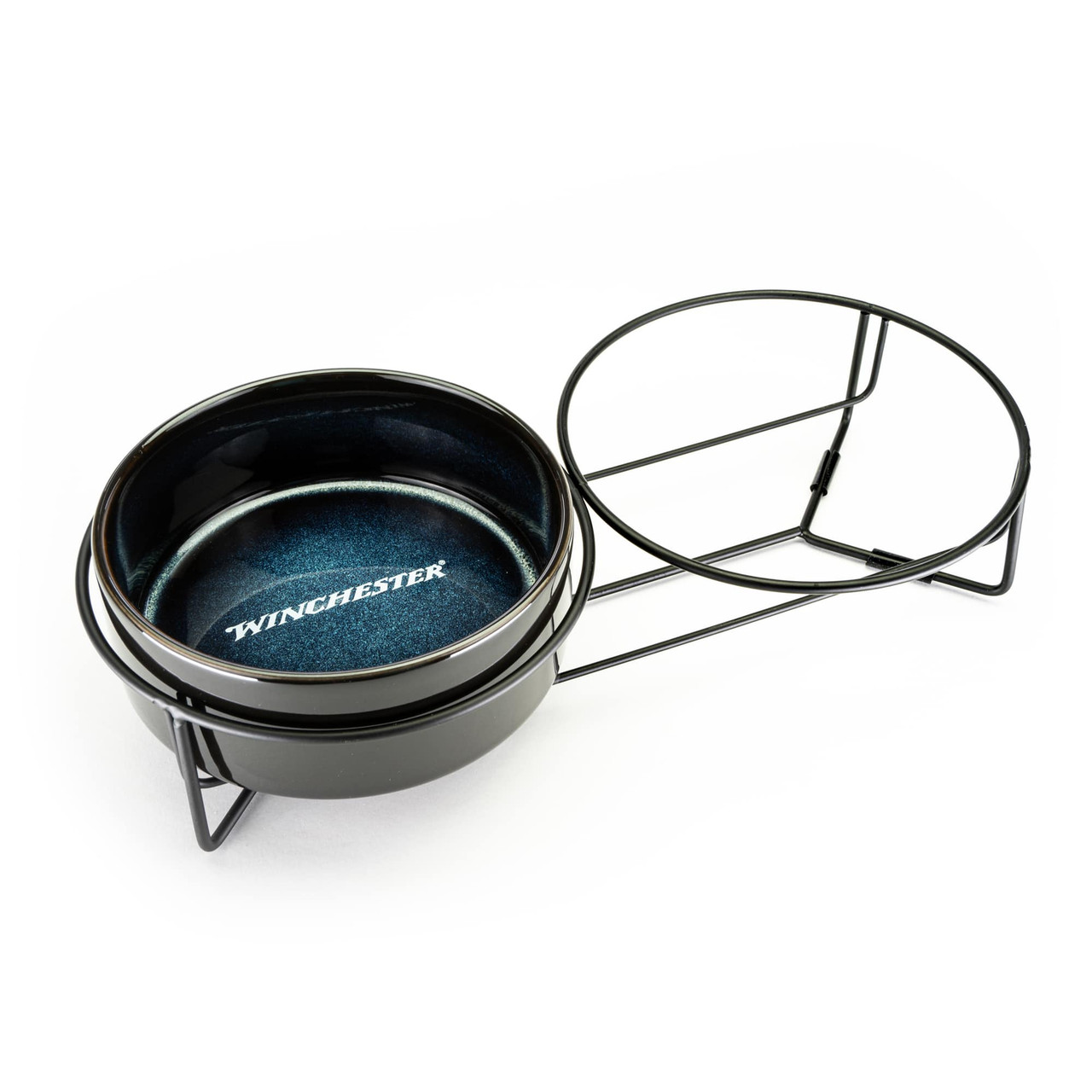 Stylish Non-Slip Elevated Ceramic 2-Bowl Set for Dogs